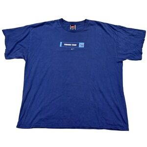 Vintage Nike Football T-Shirt Mens 2XL Blue Tennessee Titans Made in USA 90s Y2K